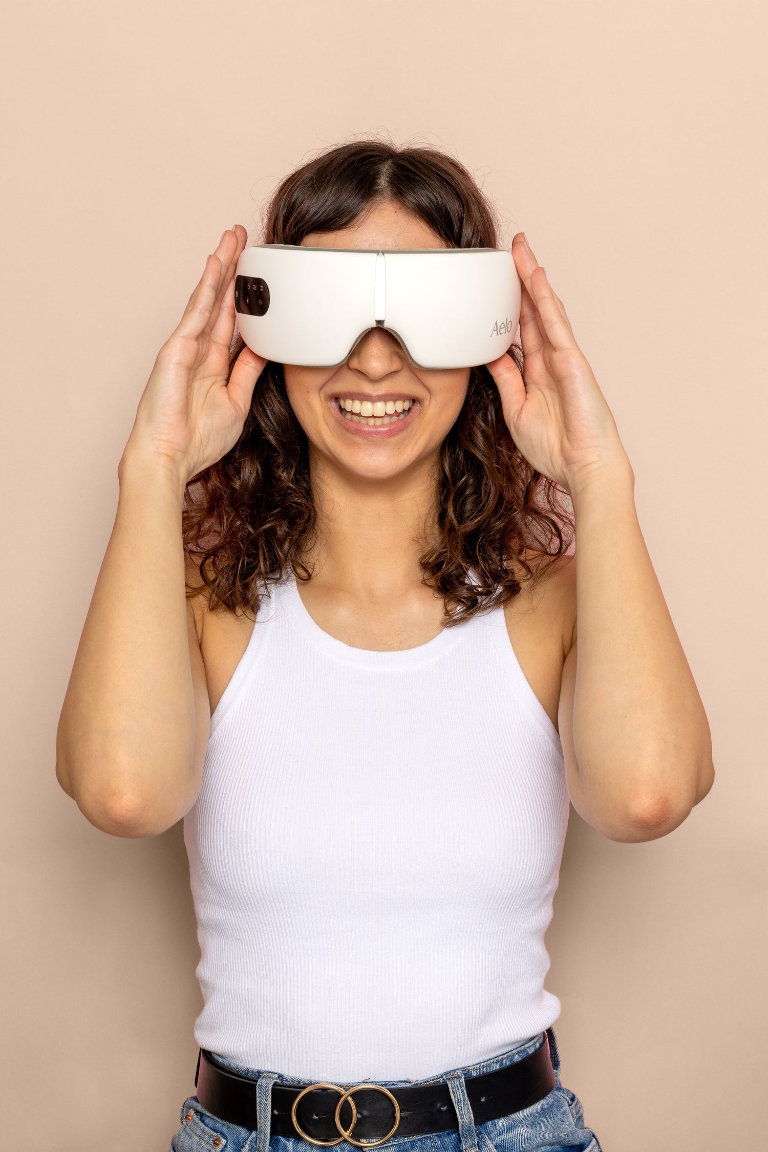 Aelo Model with Aelo Eye Mask