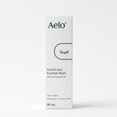 Box of Aelo Eyelid & Eyelash Wash, 50 mL eyelid cleanser foam